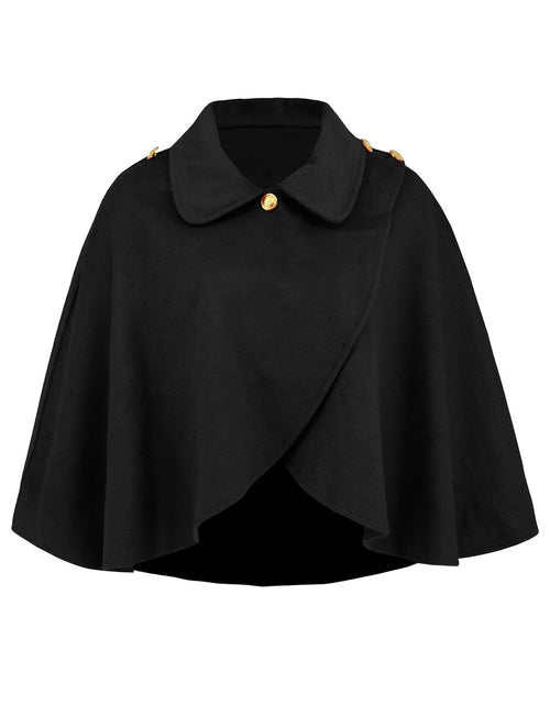 Load image into Gallery viewer, Collared Neck Cropped Cape
