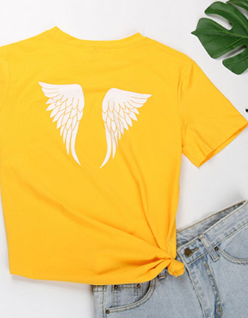 Load image into Gallery viewer, Perfee ANGEL Round Neck Short Sleeve T-Shirt
