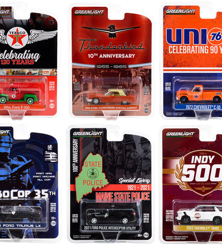 "Anniversary Collection" Set of 6 pieces Series 15 1/64 Diecast Model Cars by Greenlight