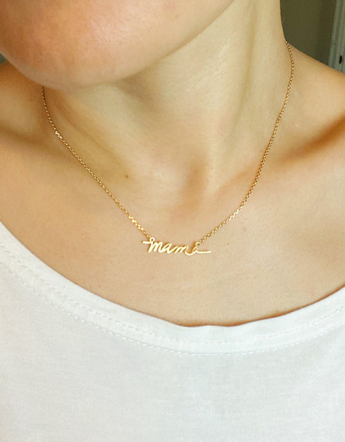 Load image into Gallery viewer, Mama Script Necklace by Ellisonyoung.com
