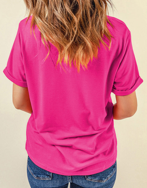 Load image into Gallery viewer, Graphic Round Neck Short Sleeve T-Shirt
