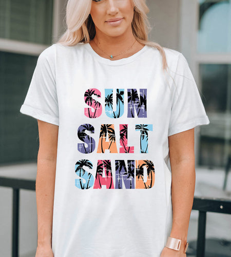 Letter Graphic Round Neck Tee