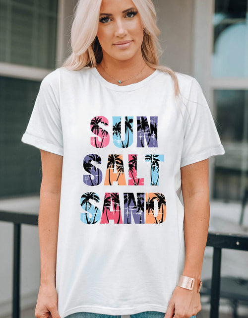 Load image into Gallery viewer, Letter Graphic Round Neck Tee
