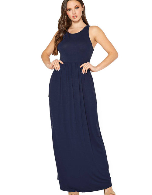 Load image into Gallery viewer, Womens Sleeveless Pleated Maxi Dress by Shop at Konus
