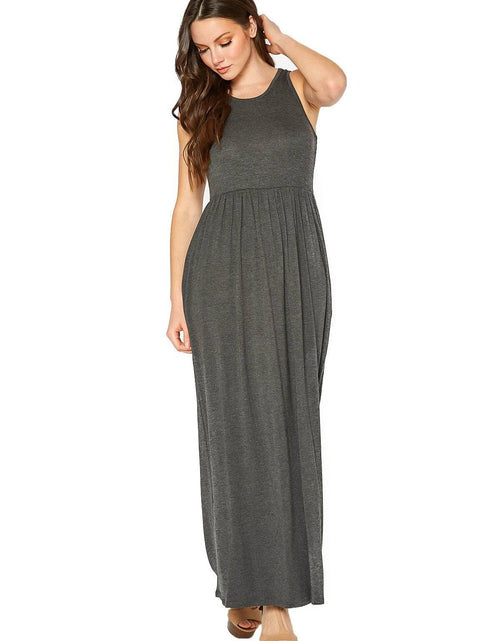 Load image into Gallery viewer, Womens Sleeveless Pleated Maxi Dress by Shop at Konus
