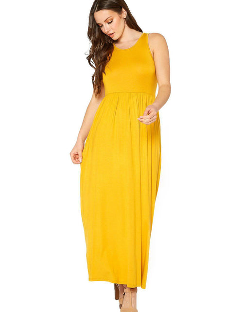 Load image into Gallery viewer, Womens Sleeveless Pleated Maxi Dress by Shop at Konus

