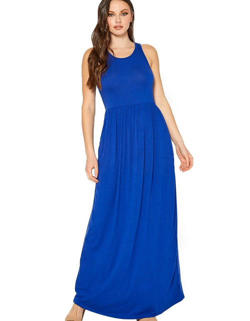 Load image into Gallery viewer, Womens Sleeveless Pleated Maxi Dress by Shop at Konus
