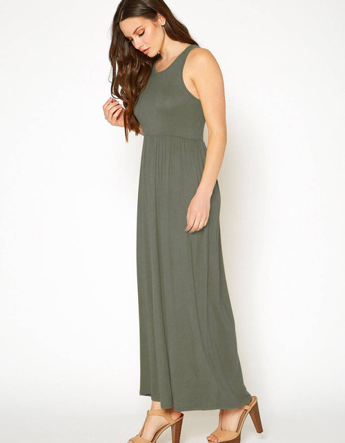 Load image into Gallery viewer, Womens Sleeveless Pleated Maxi Dress by Shop at Konus
