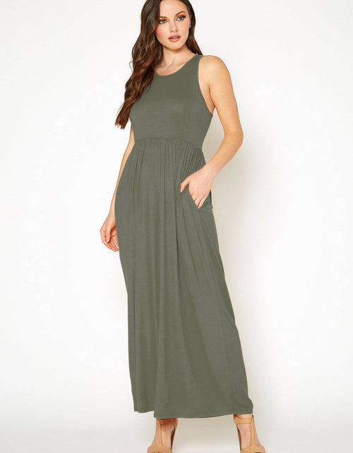 Load image into Gallery viewer, Womens Sleeveless Pleated Maxi Dress by Shop at Konus
