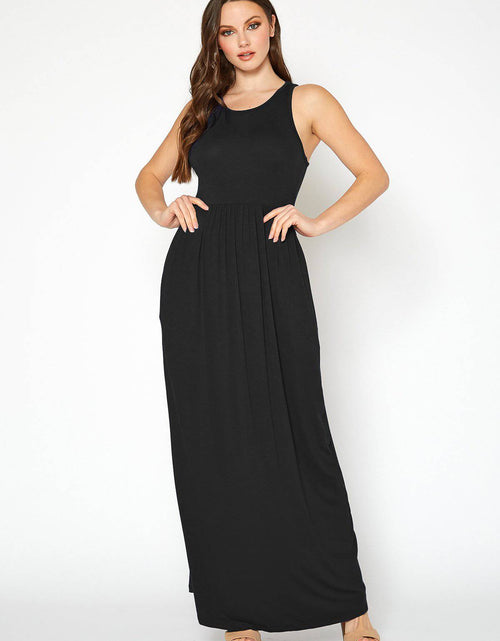 Load image into Gallery viewer, Womens Sleeveless Pleated Maxi Dress by Shop at Konus
