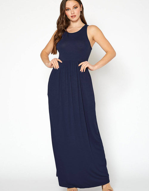 Load image into Gallery viewer, Womens Sleeveless Pleated Maxi Dress by Shop at Konus

