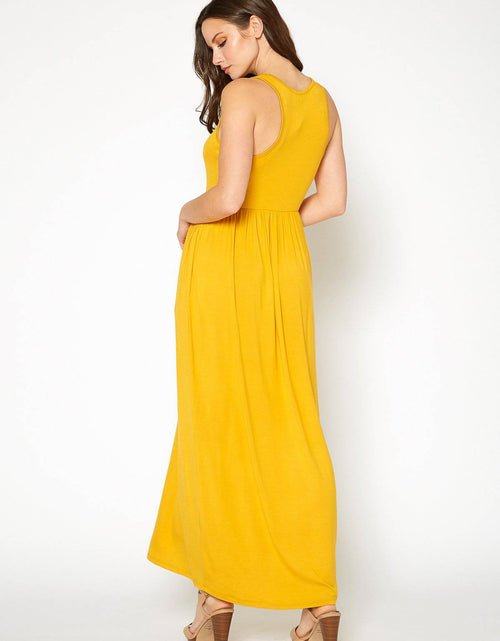 Load image into Gallery viewer, Womens Sleeveless Pleated Maxi Dress by Shop at Konus
