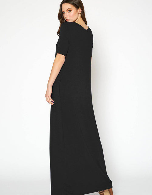 Load image into Gallery viewer, V-neck Short Sleeve Maxi Dress With Pockets by Shop at Konus
