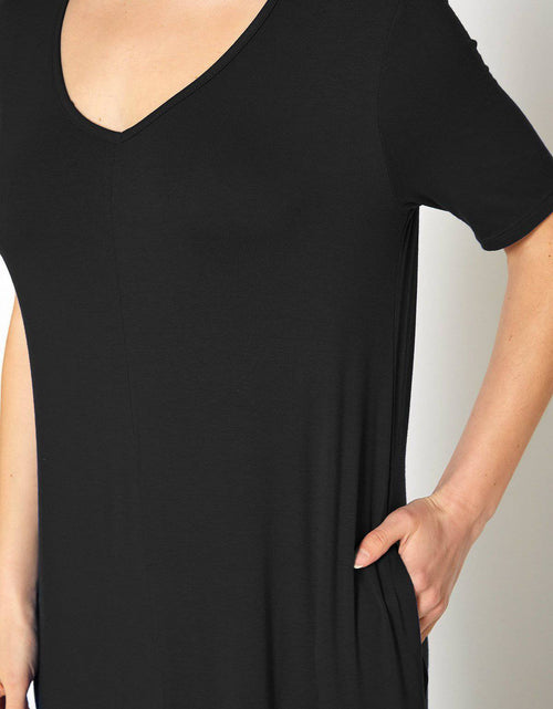 Load image into Gallery viewer, V-neck Short Sleeve Maxi Dress With Pockets by Shop at Konus
