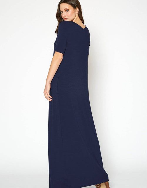 Load image into Gallery viewer, V-neck Short Sleeve Maxi Dress With Pockets by Shop at Konus

