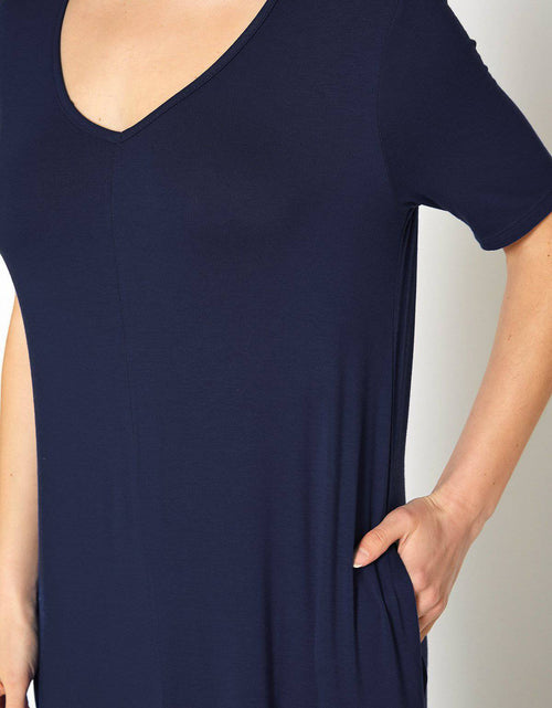 Load image into Gallery viewer, V-neck Short Sleeve Maxi Dress With Pockets by Shop at Konus
