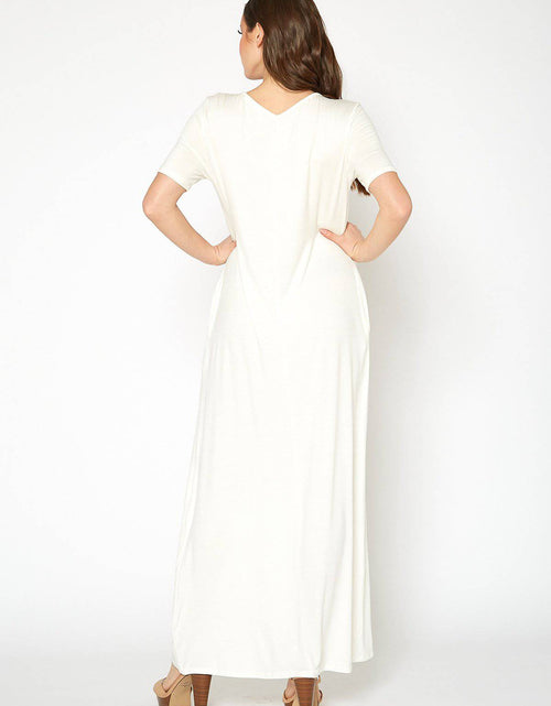 Load image into Gallery viewer, V-neck Short Sleeve Maxi Dress With Pockets by Shop at Konus
