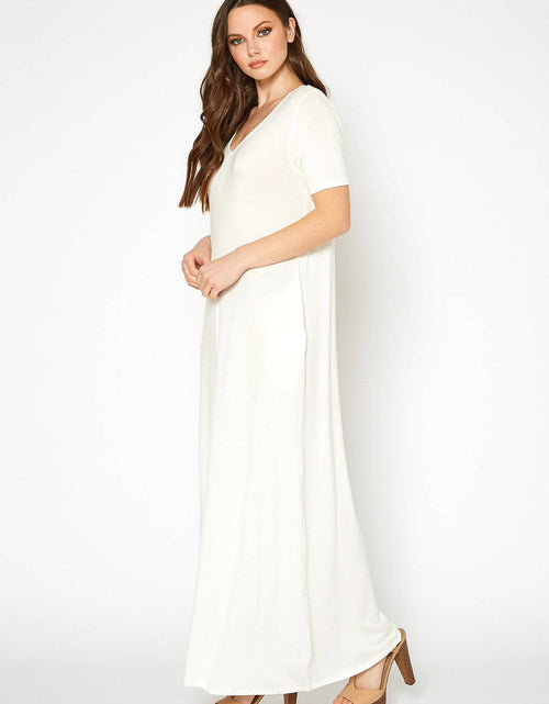 Load image into Gallery viewer, V-neck Short Sleeve Maxi Dress With Pockets by Shop at Konus

