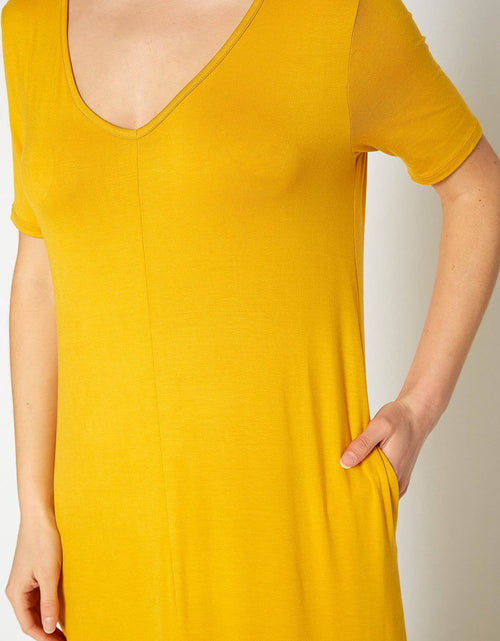Load image into Gallery viewer, V-neck Short Sleeve Maxi Dress With Pockets by Shop at Konus

