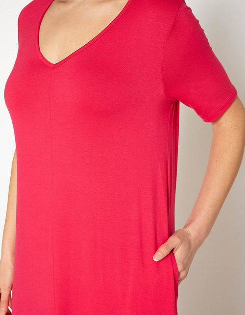 Load image into Gallery viewer, V-neck Short Sleeve Maxi Dress With Pockets by Shop at Konus

