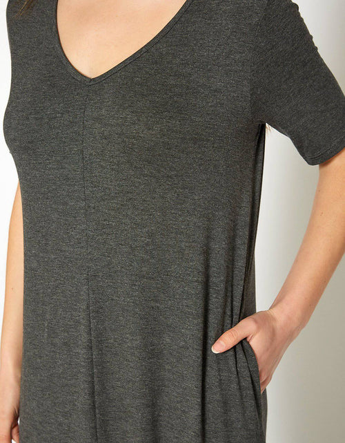 Load image into Gallery viewer, V-neck Short Sleeve Maxi Dress With Pockets by Shop at Konus
