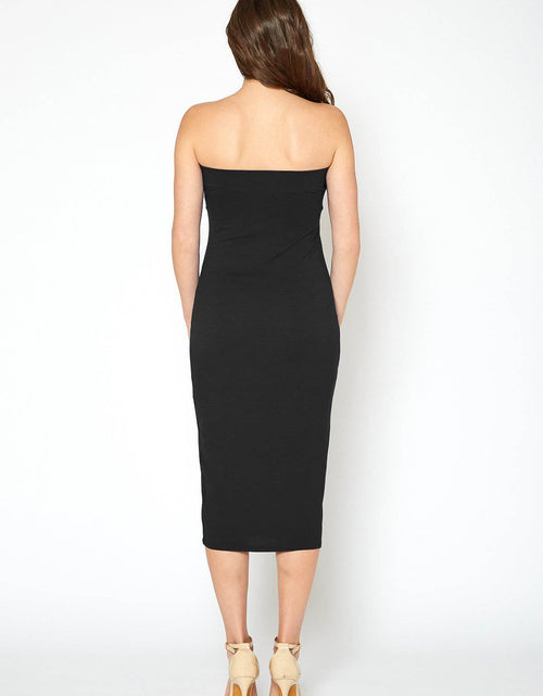 Load image into Gallery viewer, Women's Tube Top Bodycon Midi Dress by Shop at Konus
