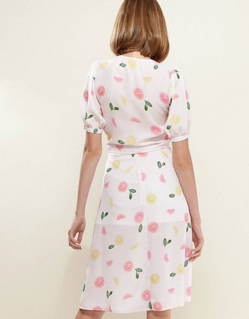 Load image into Gallery viewer, Fruit Punch Tie Hem Open Front Blouse in Fruit Punch by Shop at Konus
