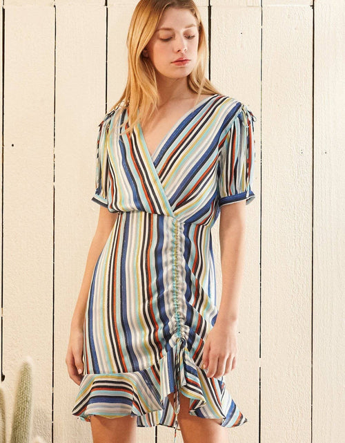 Load image into Gallery viewer, Multi-color Ruched Dress in Beach by Shop at Konus
