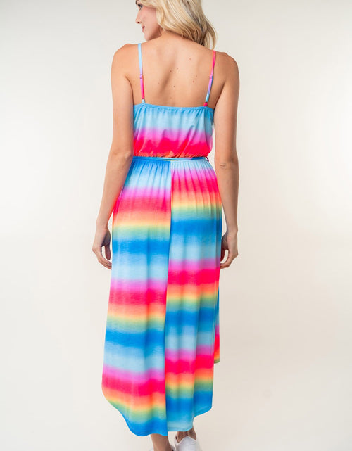 Load image into Gallery viewer, White Birch Full Size Ombre Striped Midi Cami Dress
