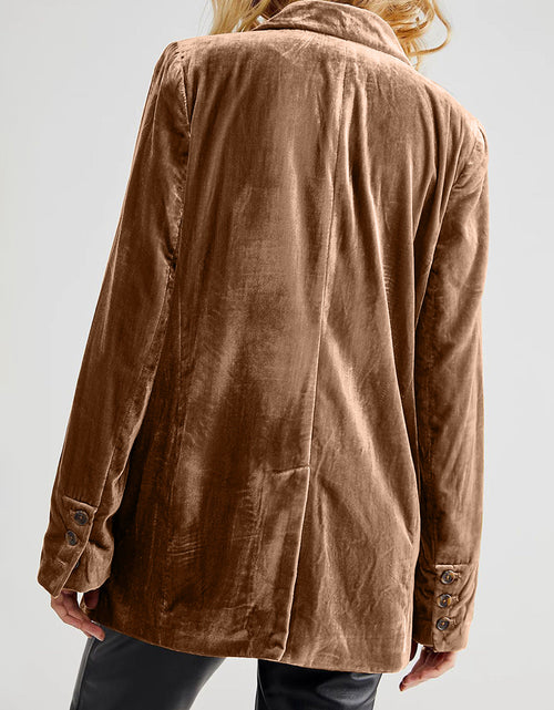 Load image into Gallery viewer, Lapel Collar Long Sleeve Blazer with Pockets
