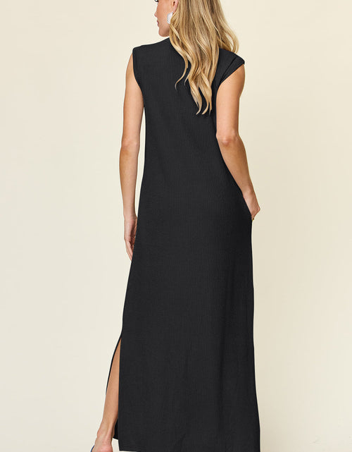 Load image into Gallery viewer, Double Take Full Size Texture Mock Neck Sleeveless Maxi Dress
