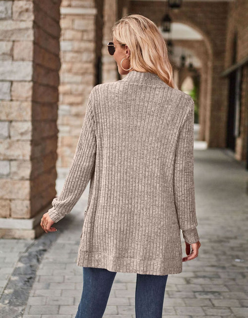 Load image into Gallery viewer, Open Front Cardigan with Pockets
