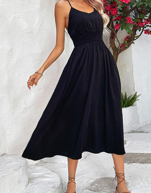 Load image into Gallery viewer, Spaghetti Strap Scoop Neck Midi Dress by Faz

