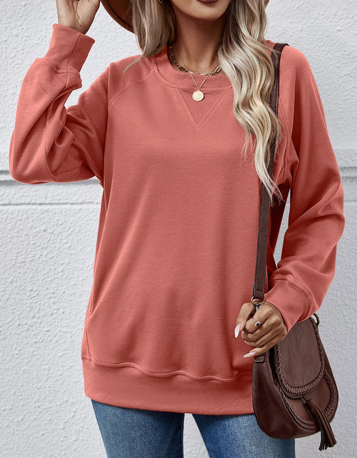 Load image into Gallery viewer, Round Neck Long Sleeve Sweatshirt
