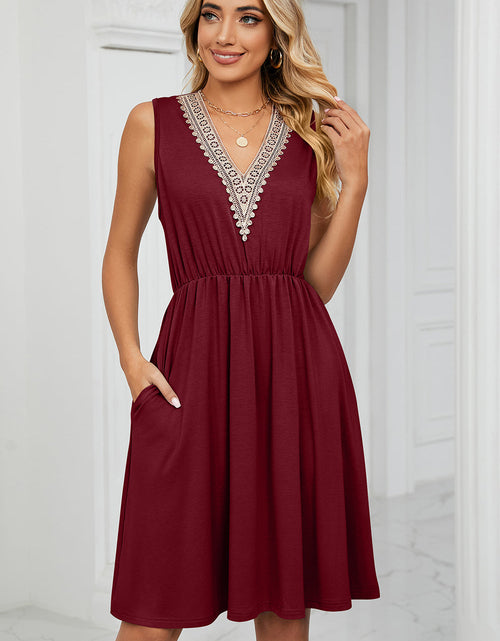 Load image into Gallery viewer, Pocketed V-Neck Wide Strap Dress
