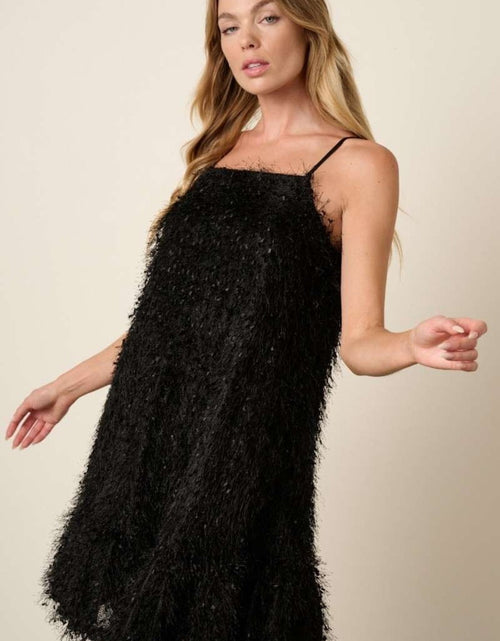 Load image into Gallery viewer, Mittoshop Feather Ruffle Hem Mini Cami Dress

