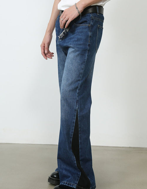 Load image into Gallery viewer, Men's Contrast Bootcut Jeans with Pockets
