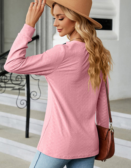 Load image into Gallery viewer, Notched Long Sleeve T-Shirt

