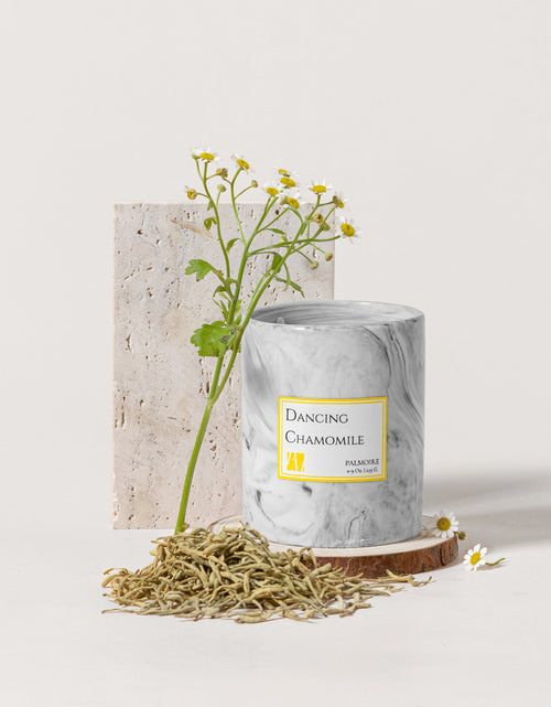 Load image into Gallery viewer, Dancing Chamomile Soy Wax Candle by PALMOIRE
