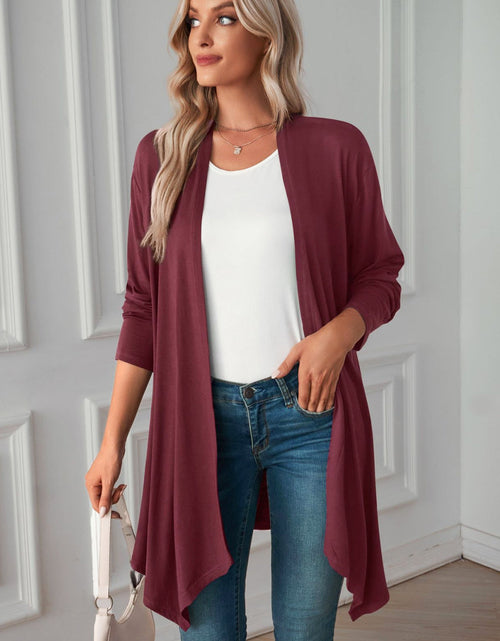 Load image into Gallery viewer, Open Front Long Sleeve Cardigan
