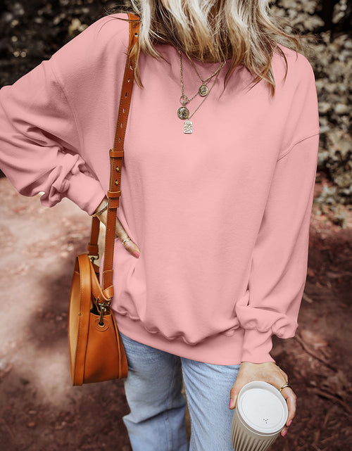 Load image into Gallery viewer, Round Neck Long Sleeve Sweatshirt
