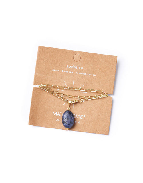 Load image into Gallery viewer, Indali Sodalite Gemstone Drop Necklace - Blue, Semi Precious by Matr Boomie

