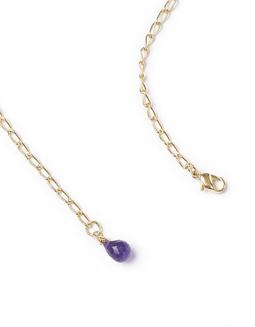 Load image into Gallery viewer, Indali Amethyst Gemstone Drop Necklace - Purple, Semi Precious by Matr Boomie
