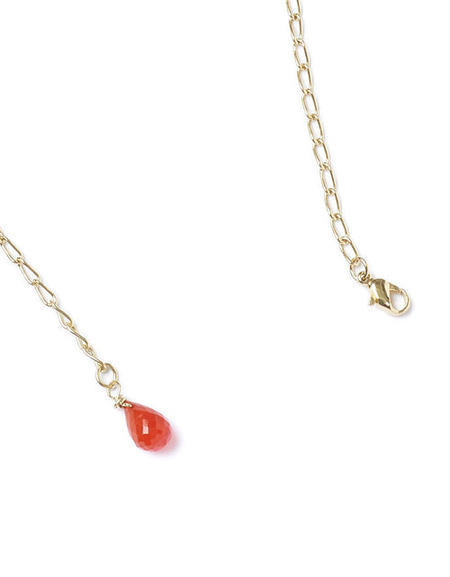 Load image into Gallery viewer, Indali Carnelian Gemstone Drop Necklace - Orange, Semi Precious by Matr Boomie
