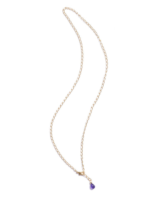 Load image into Gallery viewer, Indali Amethyst Gemstone Drop Necklace - Purple, Semi Precious by Matr Boomie
