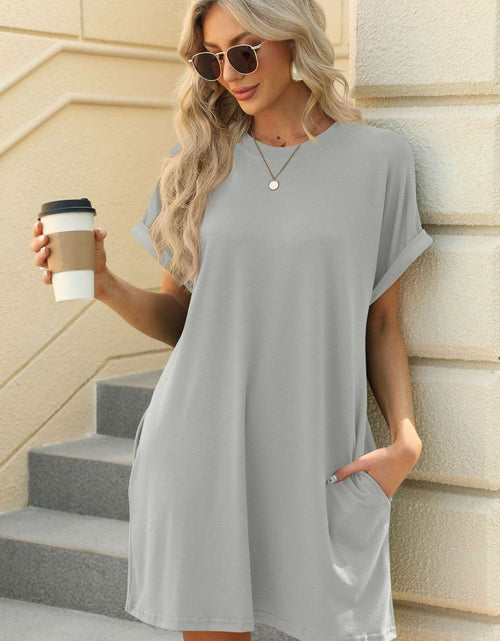 Load image into Gallery viewer, Florira Short Sleeve Mini Dress with Pockets
