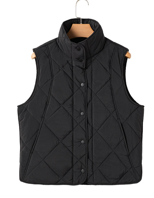 Load image into Gallery viewer, Snap Down Texture Vest Coat with Pockets
