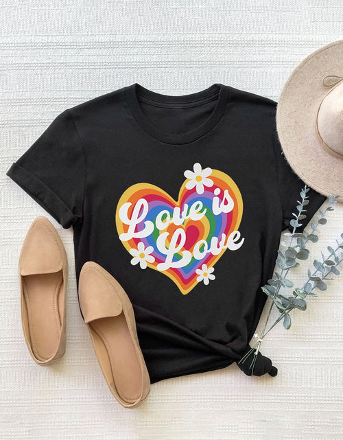 Load image into Gallery viewer, Graphic Round Neck Short Sleeve T-Shirt
