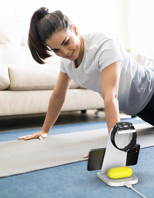 Load image into Gallery viewer, 3-in-1 Fast Wireless Charging Stand for Phones, Apple Watch &amp; AirPods by Infinite Basics

