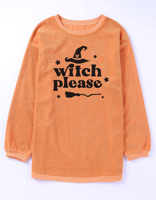 Load image into Gallery viewer, WITCH PLEASE Graphic Dropped Shoulder Sweatshirt
